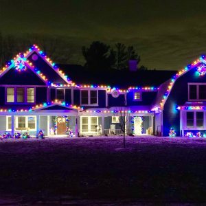 Holiday Lights Multi Color and Wreath St. Charles